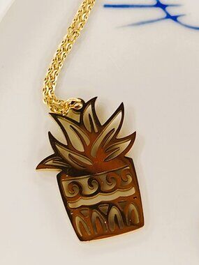 Necklace Gold Costume Dracaena Indoor Plant Gift Gardener Plant Lover
